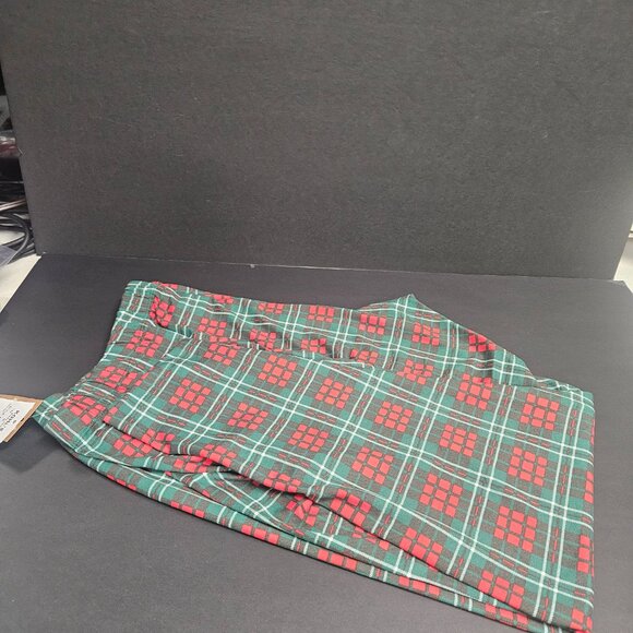 Jollidays XXL Red Plaid Leggings, 90% Polyester, 10% Spandex - Picture 5 of 5